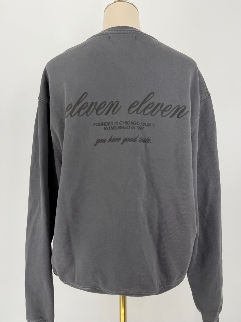 Eleven Eleven, Gray Sweater, Size S